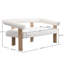 Causeuse ronde avec accoudoirs (beige et naturel)
