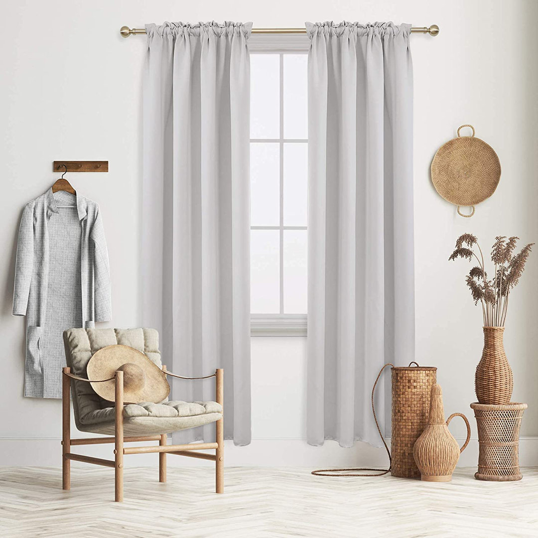 Peniste Polyester Room Darkening Curtain Pair (Set of 2) Eider & Ivory™ Curtain 