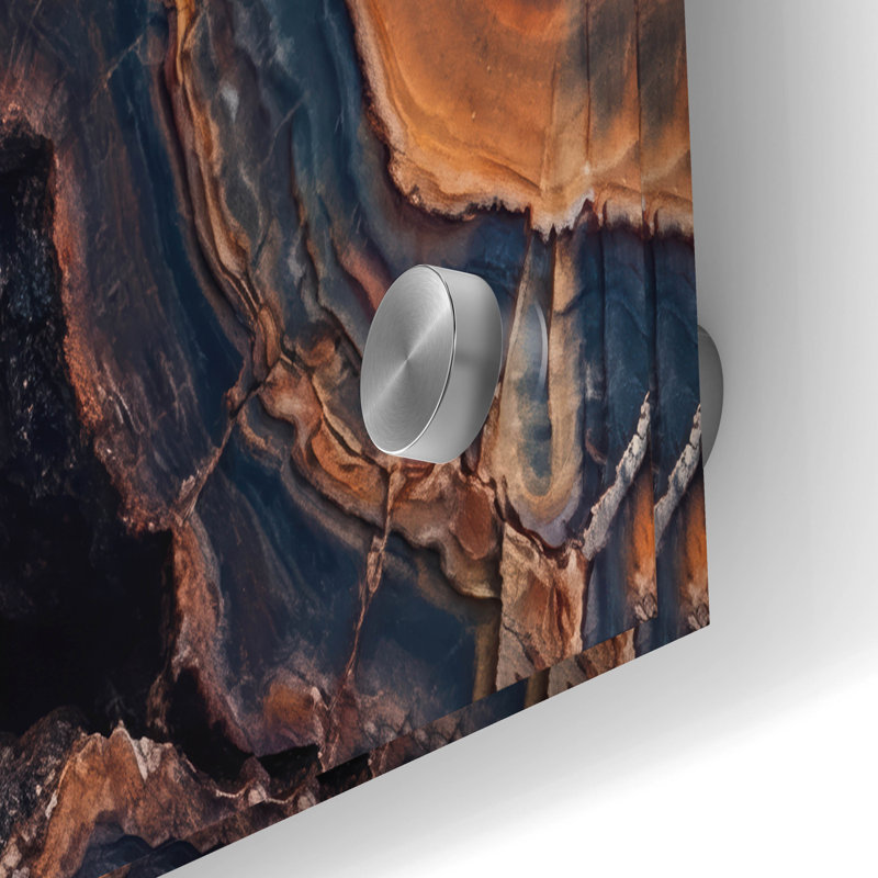 Art mural en verre acrylique épique «Petrified Tree Trunk» par Rich Monet, 36 po x 24 po, H 24 po x l 36 po