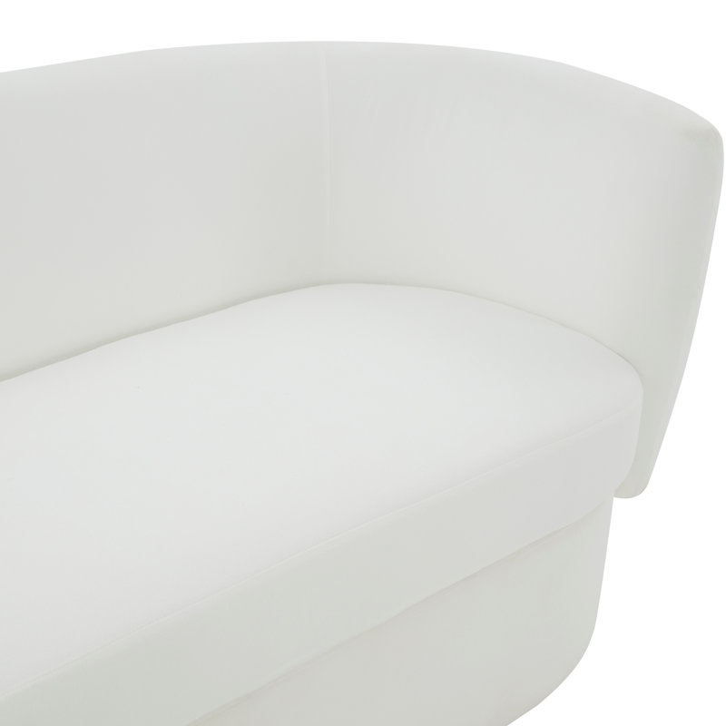 Canapé à accoudoirs carrés de 83 po Stetson, Lin blanc
