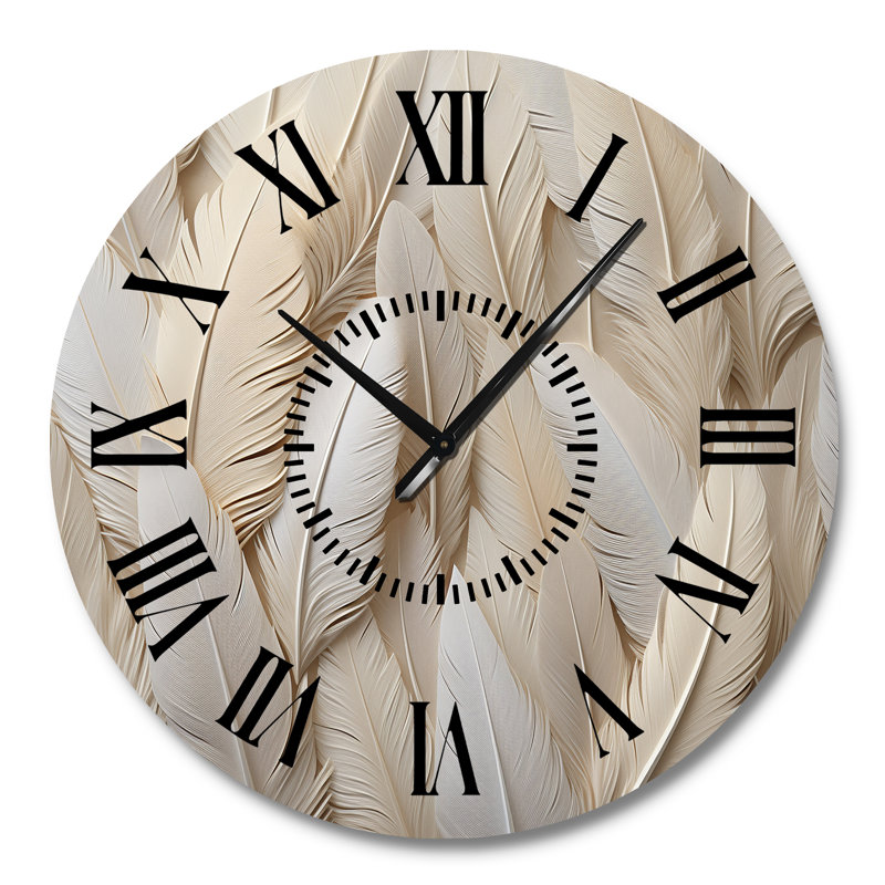 Horloge murale Feathery Plumes, Grand
