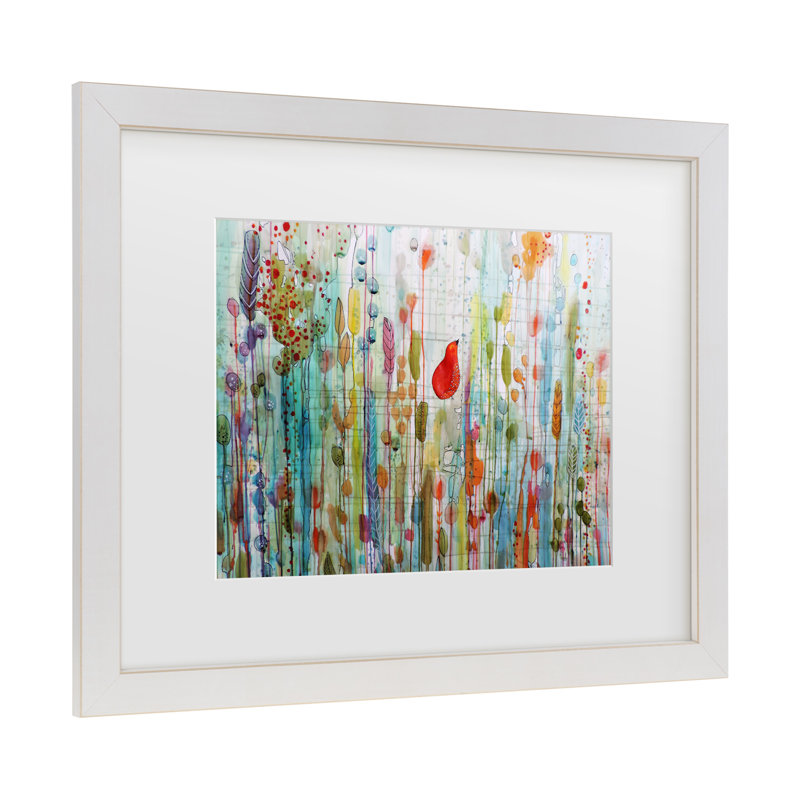 «Une Ame Dans Le Jardin» par Sylvie Demers, Blanc, H 13 po x l 16 po x P 0,75 po