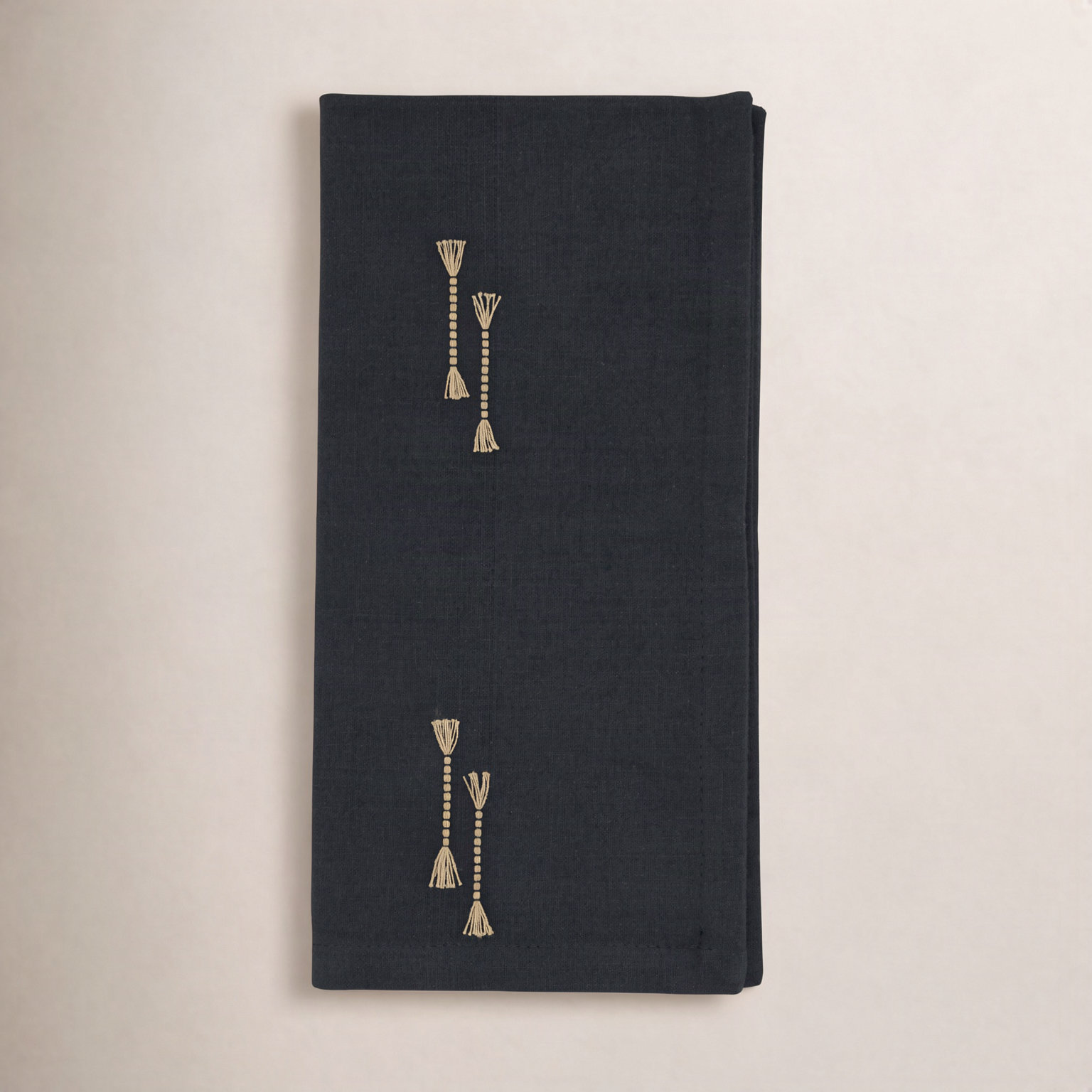 Teranishi Collection Teranishi Cotton Napkin, Black