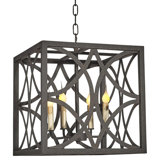 Elegant 4 - Light Lantern Square / Rectangle Chandelier