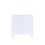 Table de chevet rectangulaire avec 3 rangements en finition bois blanc et chêne vieilli