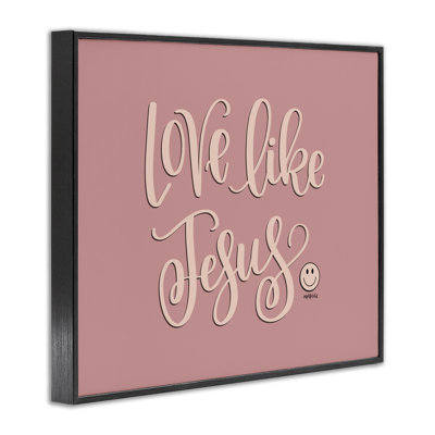  Pink Love Like Jesus Framed Giclee Art by Imperfect Dust