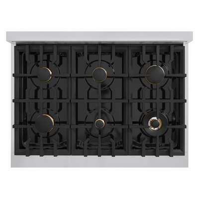 Professional 36" Gas Cooktop with 6 Burners
