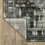 Tapis oriental en polyester tissé à la machine en gris-1375691683