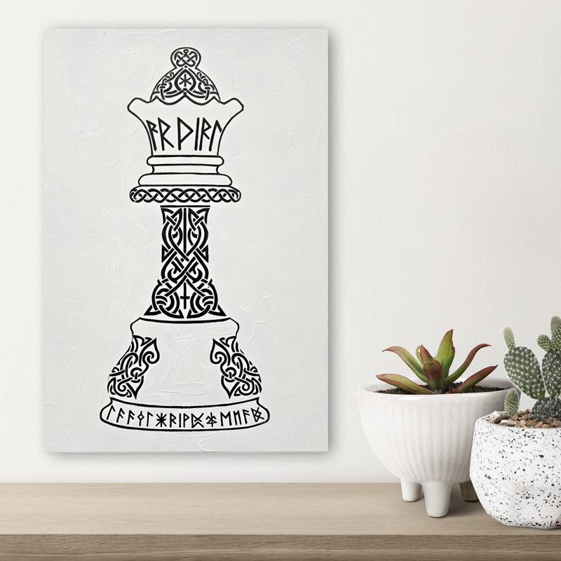 Viking Chess Queen Wall Art Print 1 Piece Wrapped Canvas Wall Art, 45.72cm H x 30.48cm W