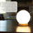 Anwesha 6.3" Natural Wood Bedside Glass Globe Table Lamp