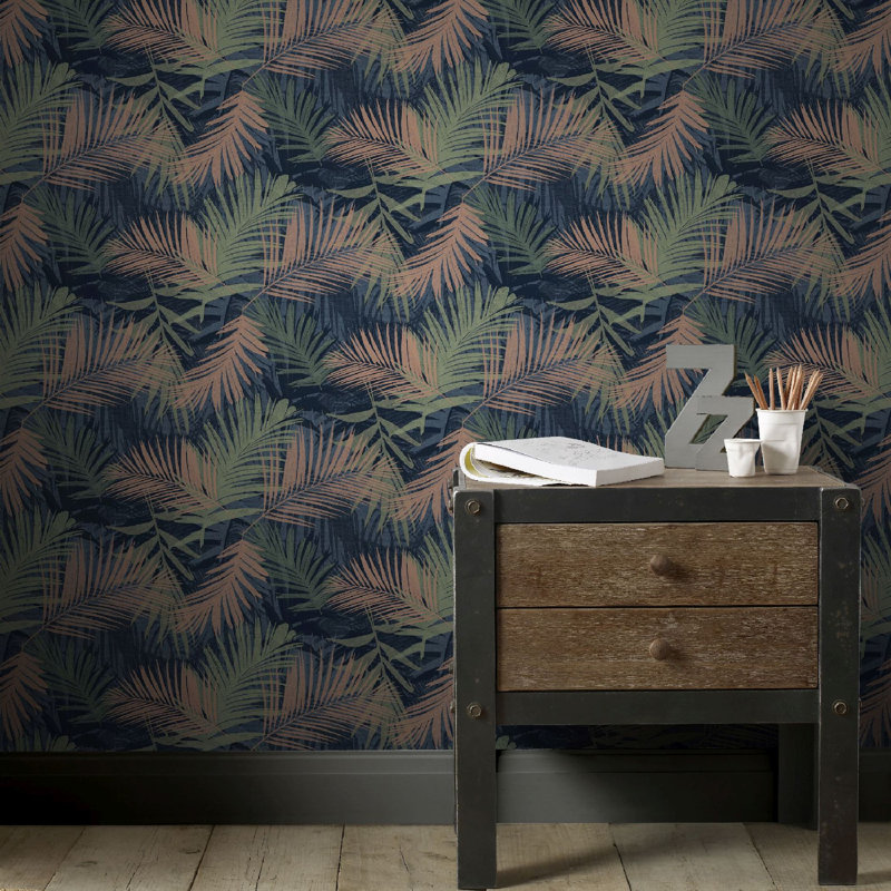 Boutique Jungle Glam Wallpaper, Blue/Green