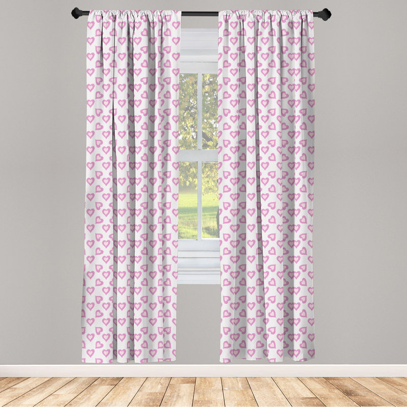 Teen Semi-Sheer Rod Pocket Curtain Panels, 28" x 84"