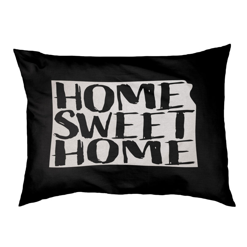 Oreiller pour chien d’intérieur doux kansas home, Grand (l 50 po x P 40 po x H 7 po), Noir
