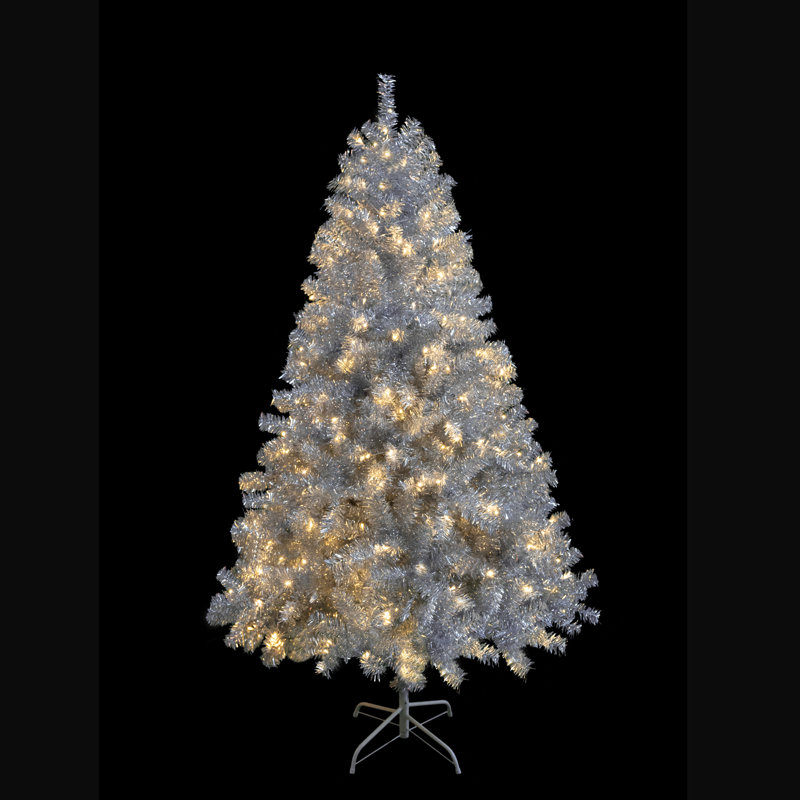 Malefatto 6FT Pre-Lit Artificial Hinged Christmas Tree with LED Lights