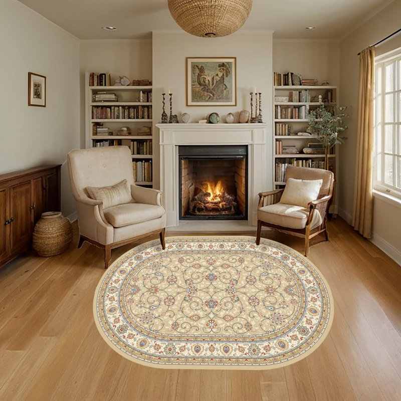Attell Oriental Indoor Rug, Oval 5'3" x 7'7"
