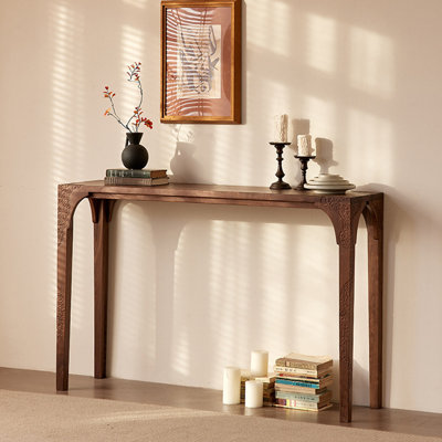 Retro elegant brown console table