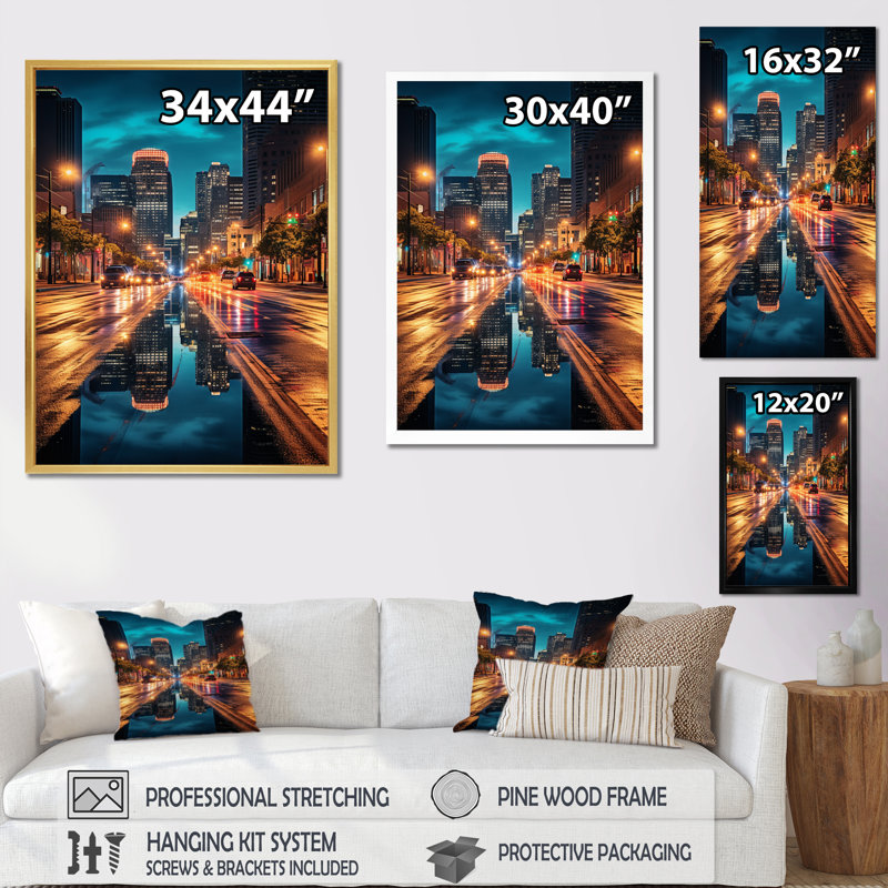 Bahan New Orleans, magnifique paysage urbain sur toile, H 32 po x l 24 po x P 1 po, Encadrement doré