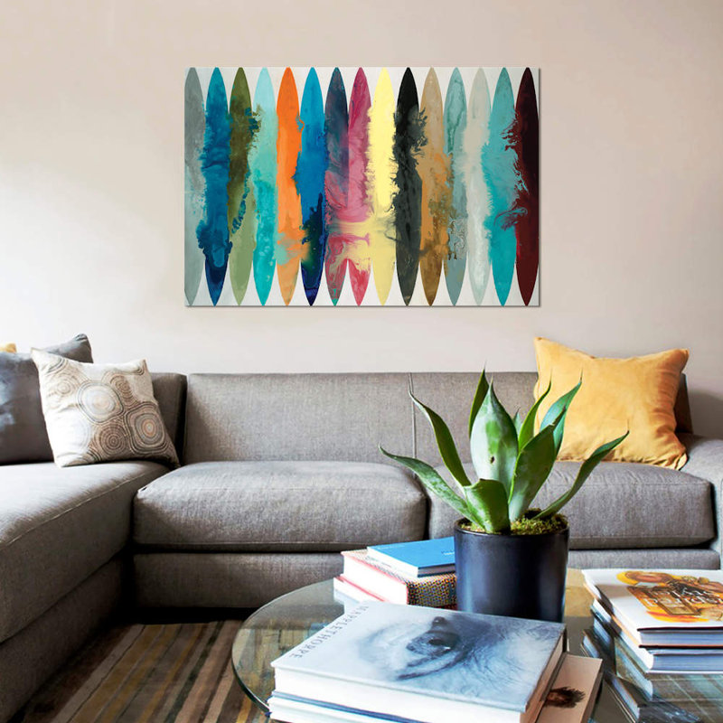 «Waves Of Color» par Randy Hibberd, impression sur toile tendue, H 8 po x l 12 po x P 0,75 po, Toile tendue, Pas de tapis