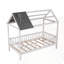 Lit simple en bois avec clôture-731880510