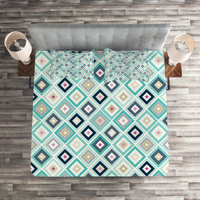 Diamond Traditional Geometric Shapes Coverlet