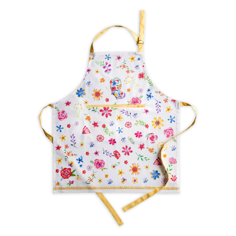 Floral Cotton Bib Apron