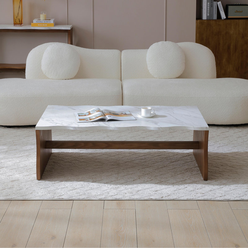 Table basse 47,24 "Whisper Of Waves, Noyer brun