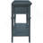 Classic Retro Style Console Table with Three Top Drawers and Open Style Bottom Shelf, Easy Assembly (Navy)