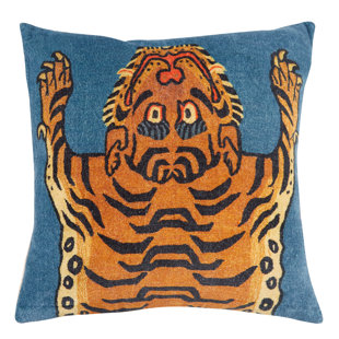 Coussin en velours TIGER 22 po x 22 po