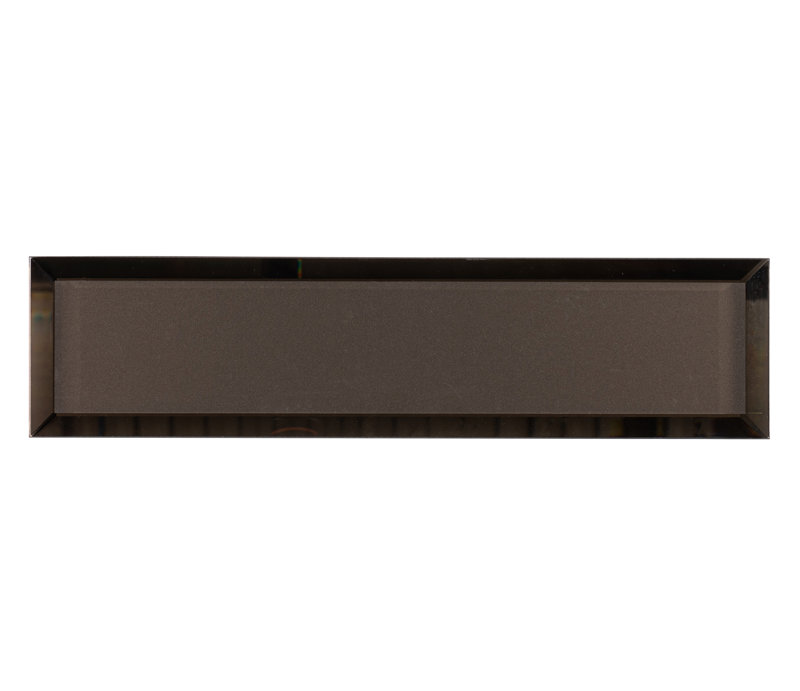 Vega 3" x 12" Beveled Glass Metal Look Subway Tile, Karat   