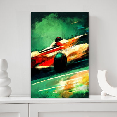 «Dynamic Race Car Contemporary Horse», impression murale