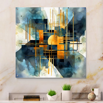 Lamarius - Abstract Shapes Acrylic Wall Art For Living Room