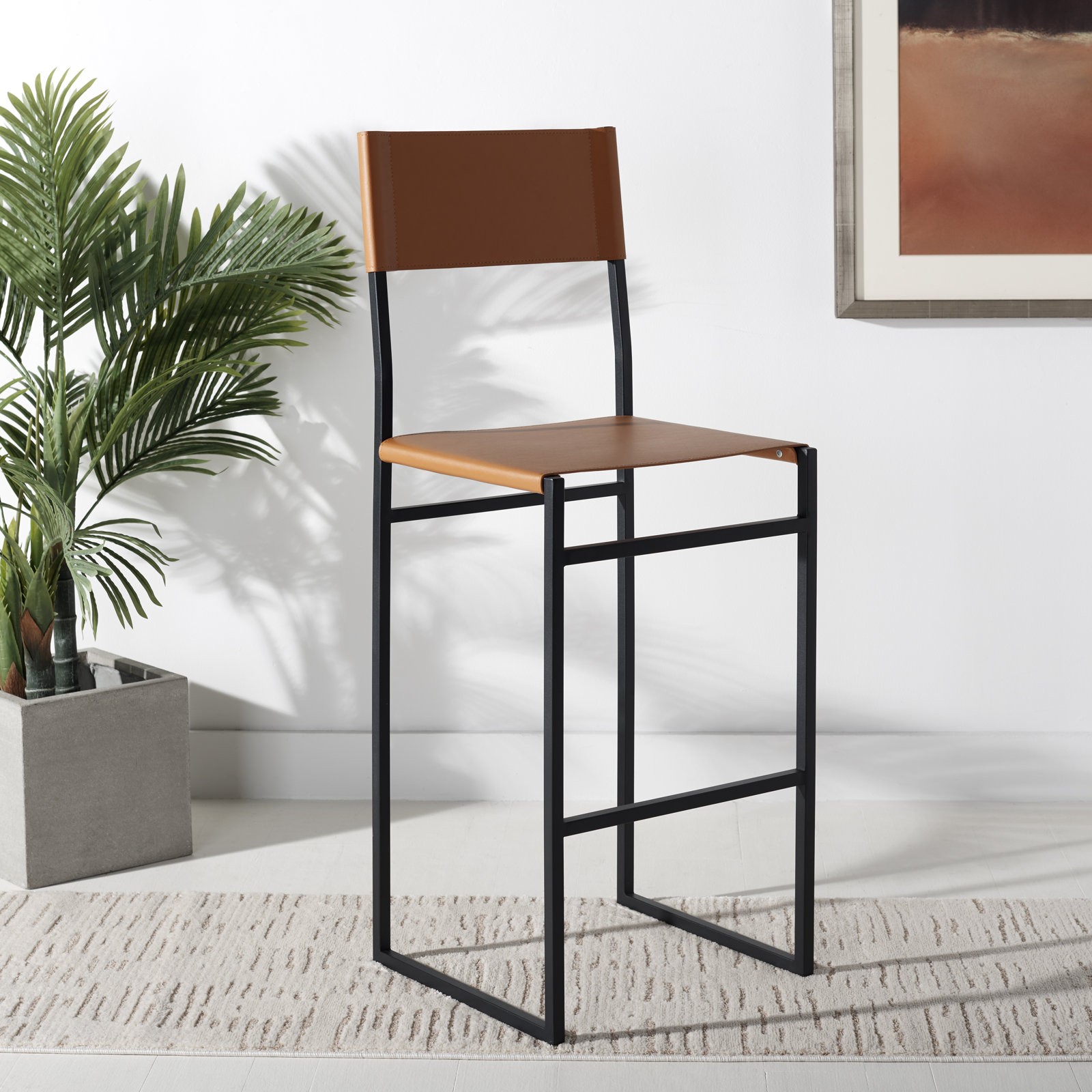 Fairbanks Bar & Counter Stool, Cognac, Bar Stool (30" Seat Height)