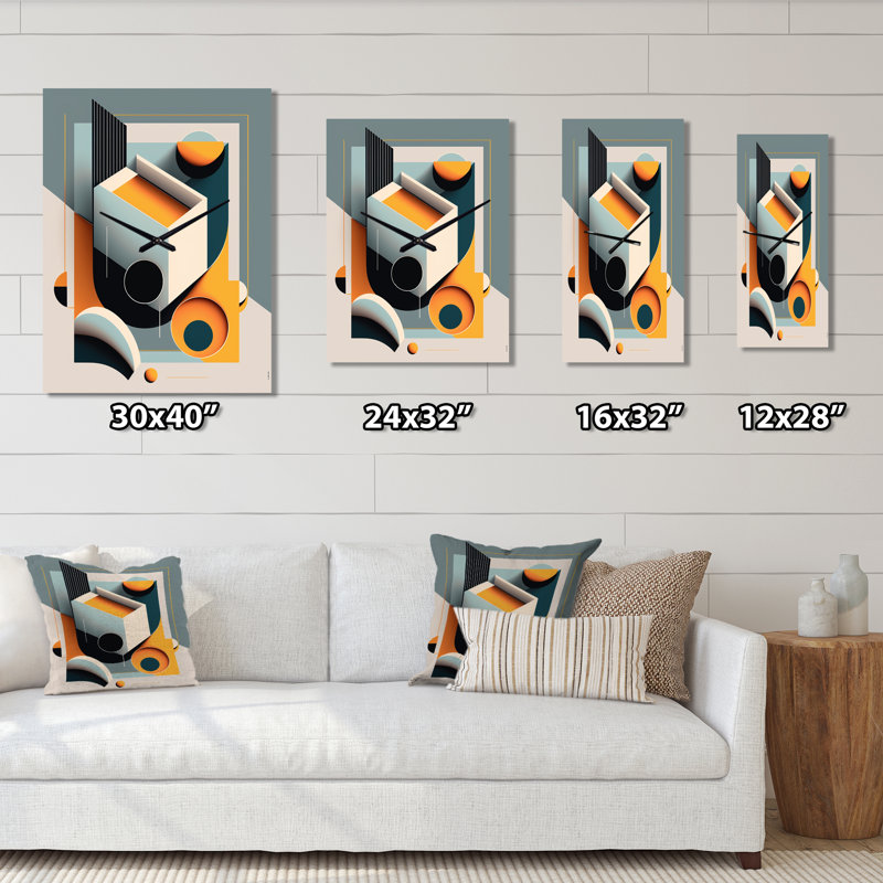 Horloge murale Minimal Bauhaus Dimensions I, Moyen