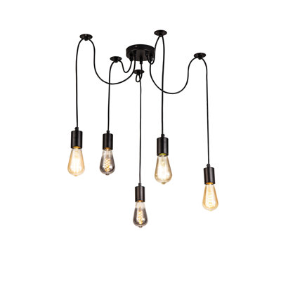 Dreifa 5 - Light Black Cable Cluster Pendant