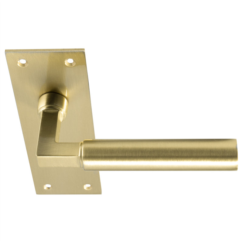 Earnestine Bathroom Door Handle, Satin Brass
