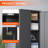 72" Metal Garage Storage Cabinets with Lock,Black Storage Cabinet with Doors and Shelves