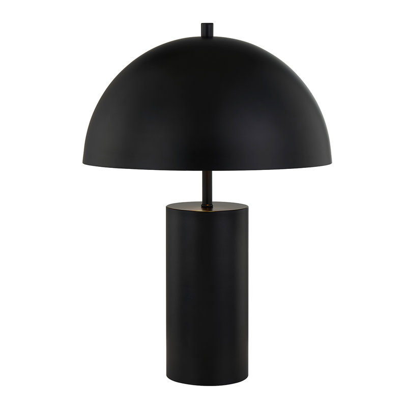 Lampe de table en métal Yotam, Noir