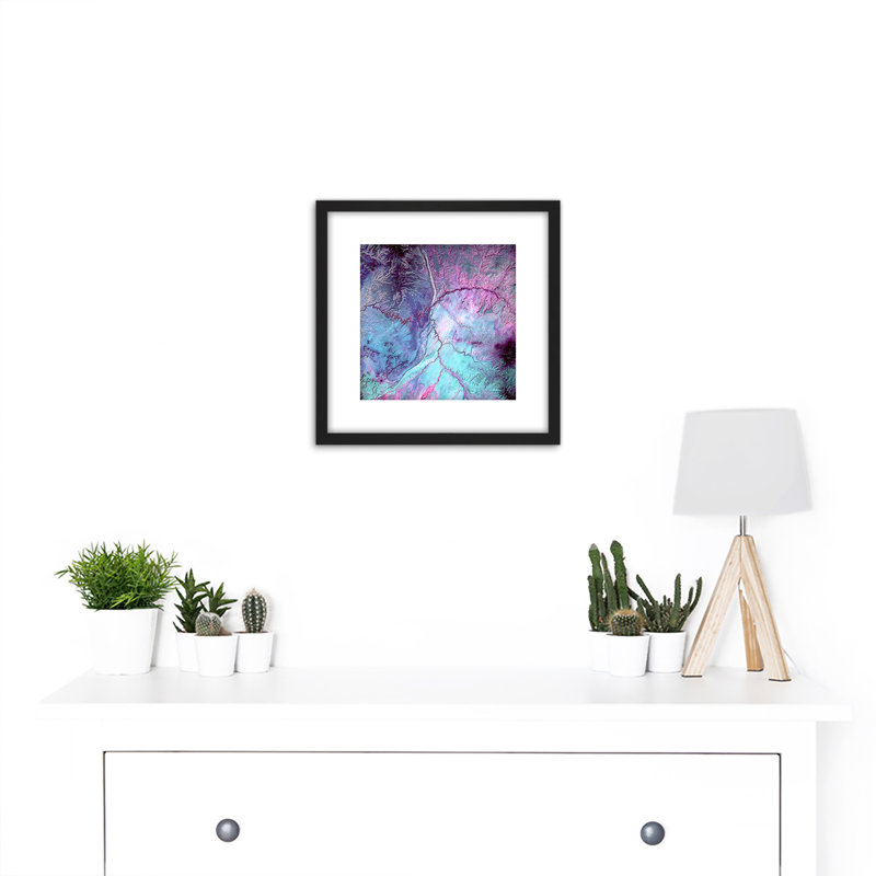 Abstract Purple Blue Ripples Veins - Single Picture Frame Painting