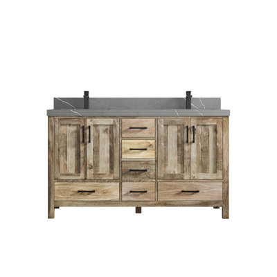 Malibu 60"" Double Bathroom Vanity Set -  Willow Collections, MLB_MG_NT_PT_GR_60D