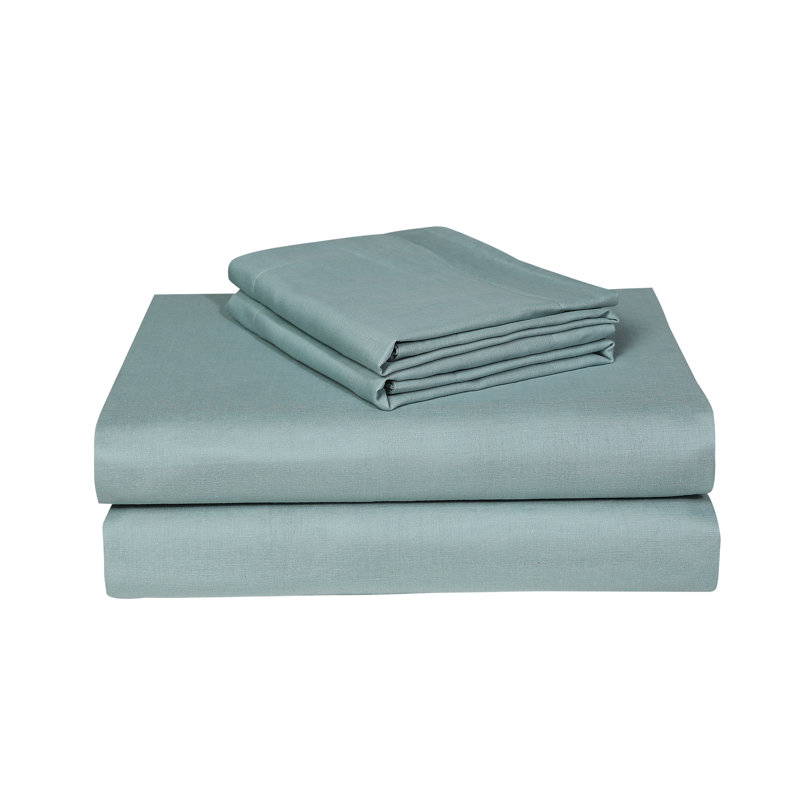Berlin Blue Premium 100% Cotton Sheet Set With Pillowcases, Queen Sheet Set with 2 Pillowcases