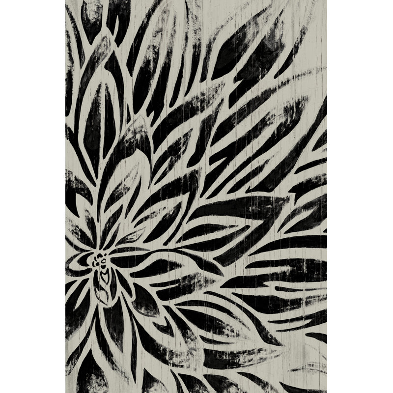 Barnwood Bloom II by June Erica Vess - Painting Print, 46cm H x 30cm W, Black Floater Framed