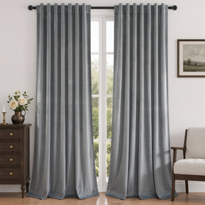 Alicea Velvet 100% Blackout Thermal Curtain Panel 