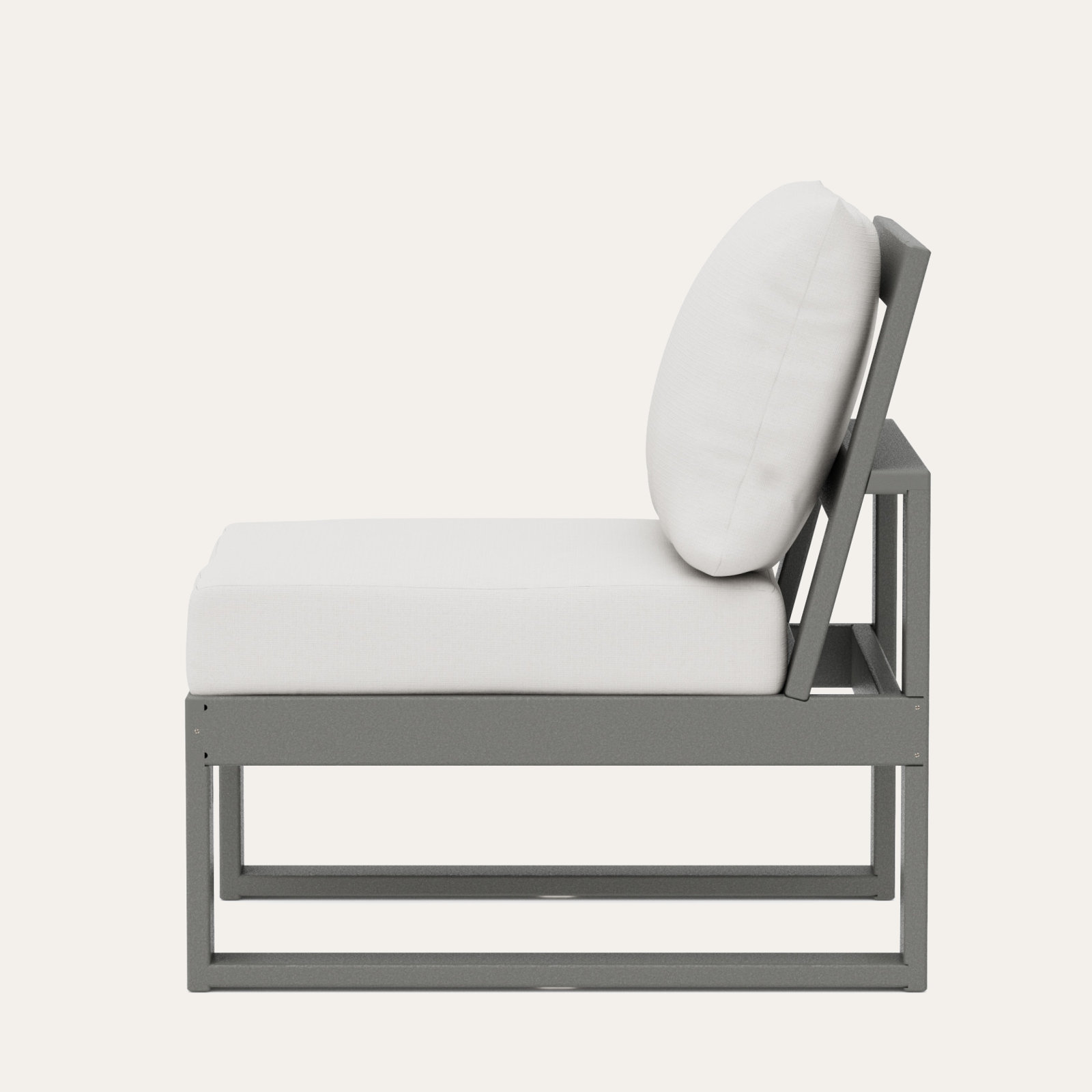 Edge Patio Lounge Chair, Natural, Slate Gray