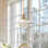 Luminaire suspendu moderne à 1 lumière Lanesra - en métal, verre doré, ivoire et dôme à intensité variable pour cuisine, salle à manger ou chambre à coucher de style moderne, minimaliste et transitionnel