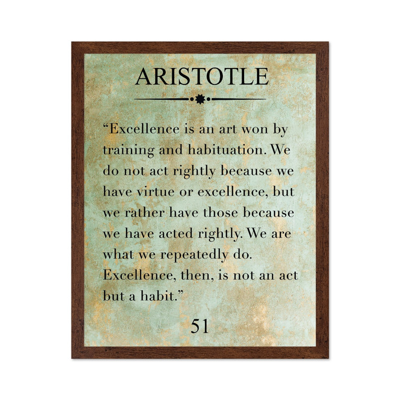 Aristote excellence, Poster, 18"H x 24"W, Encadrement brun