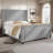 Bed Frame, Chenille Upholstered Platform Bed with Double-row Nailhead Design-895792361-895792357