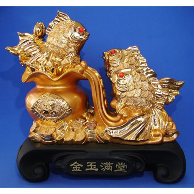 Figurine poisson rouge représentant la richesse