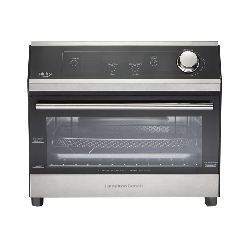 Hamilton Beach Digital Air Fryer Toaster Oven 6 Slice Capacity Black with Stainless Steel Accents