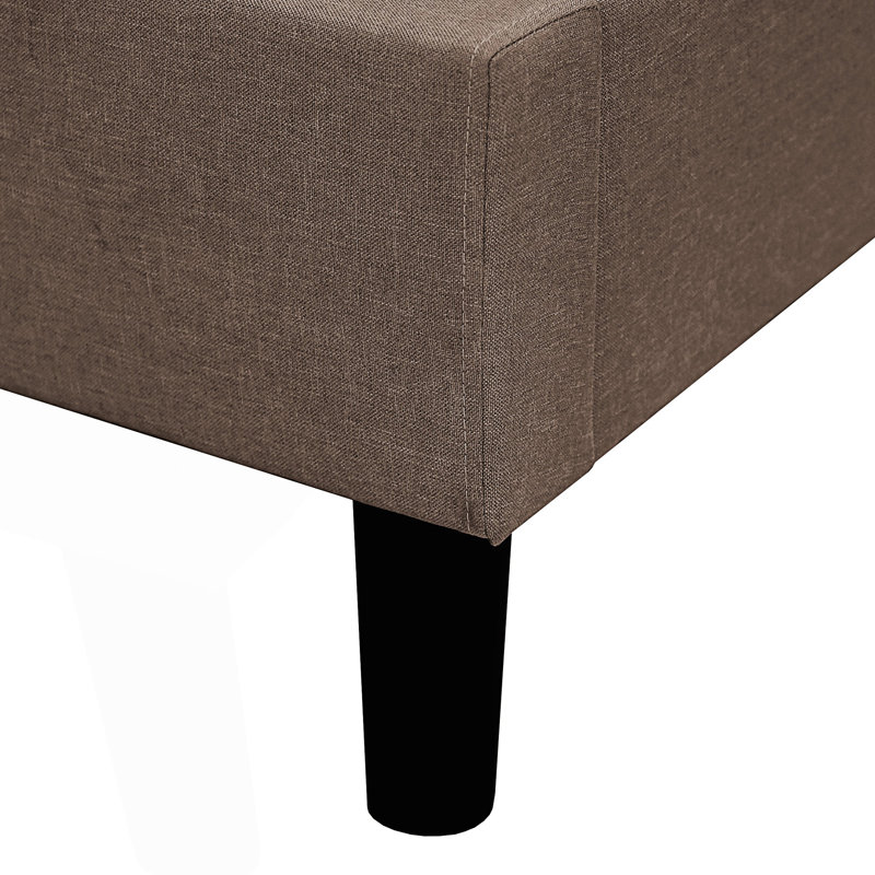 Lit plateforme tapissier double contemporain, Double