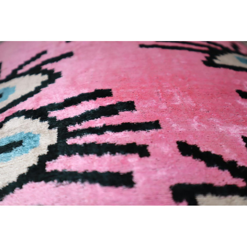 Velvet Square Pillow Cover & Insert, Pink